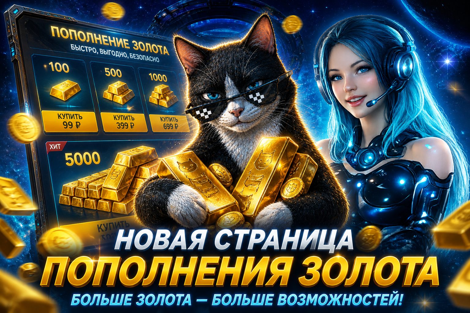 Пополняйте игровой счёт через наш сайт!